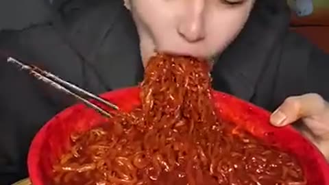 Must Watch: SPICY NOODLES FINISHED IN A GO | MUKBANG | ASMR EATING | #mukbang #s
