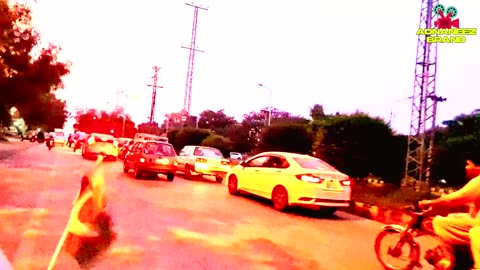 i10 sector Islamabad road trip on bike at day time vlog, traffic, cars and beautiful lights