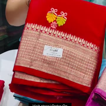 Banaras Sarees with Colourfull butta in India