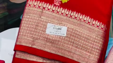 Banaras Sarees with Colourfull butta in India