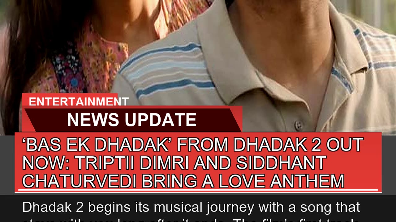 Bas Ek Dhadak From Dhadak Out Now Triptii Dim