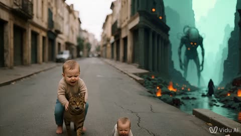Cat rescues babies 🤱