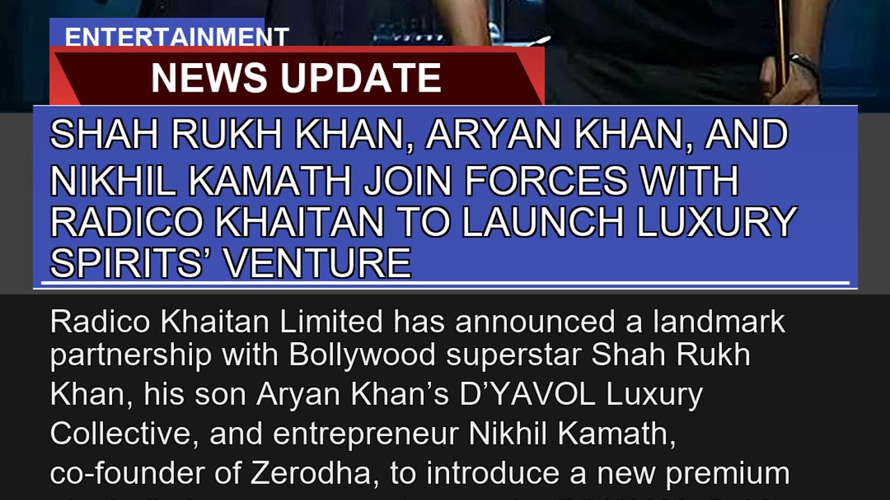 Shah Rukh Khan Aryan Khan and Nikhil Kamath Join