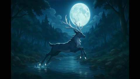 Silver antlered deer V3