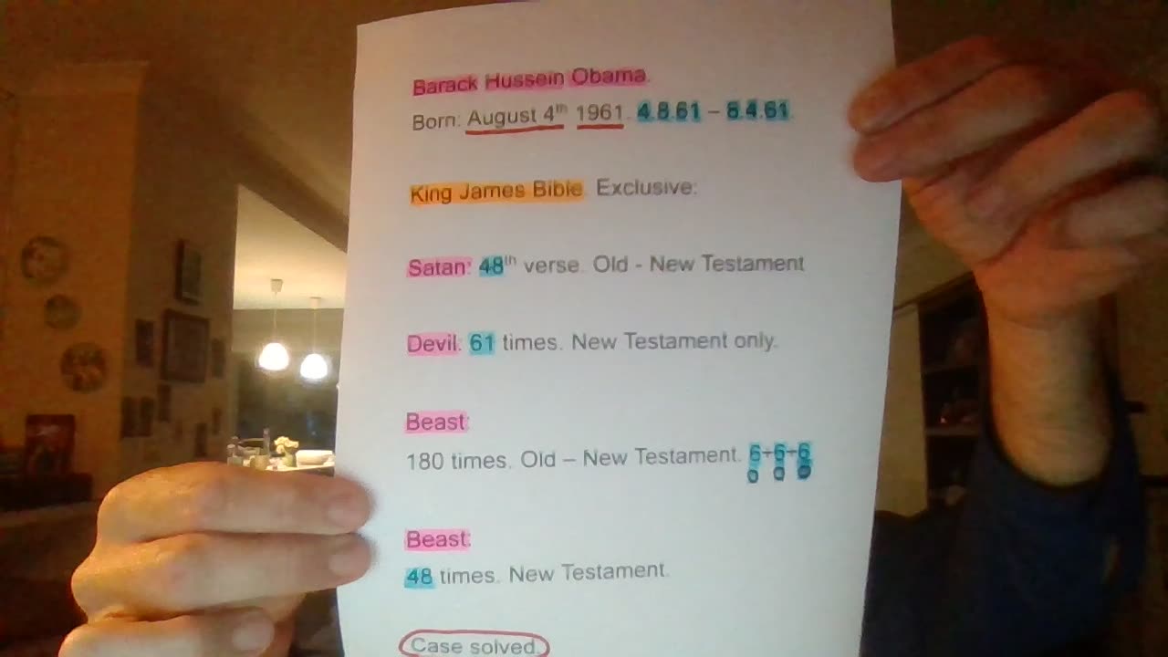 King James Bible: Reveals Barack Obama. Satan, Devil, Beast.