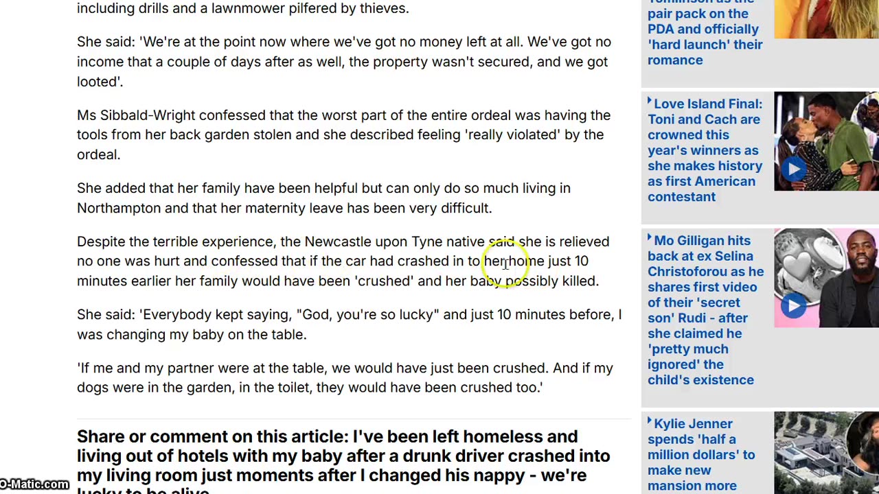 Random example of a Faked News story