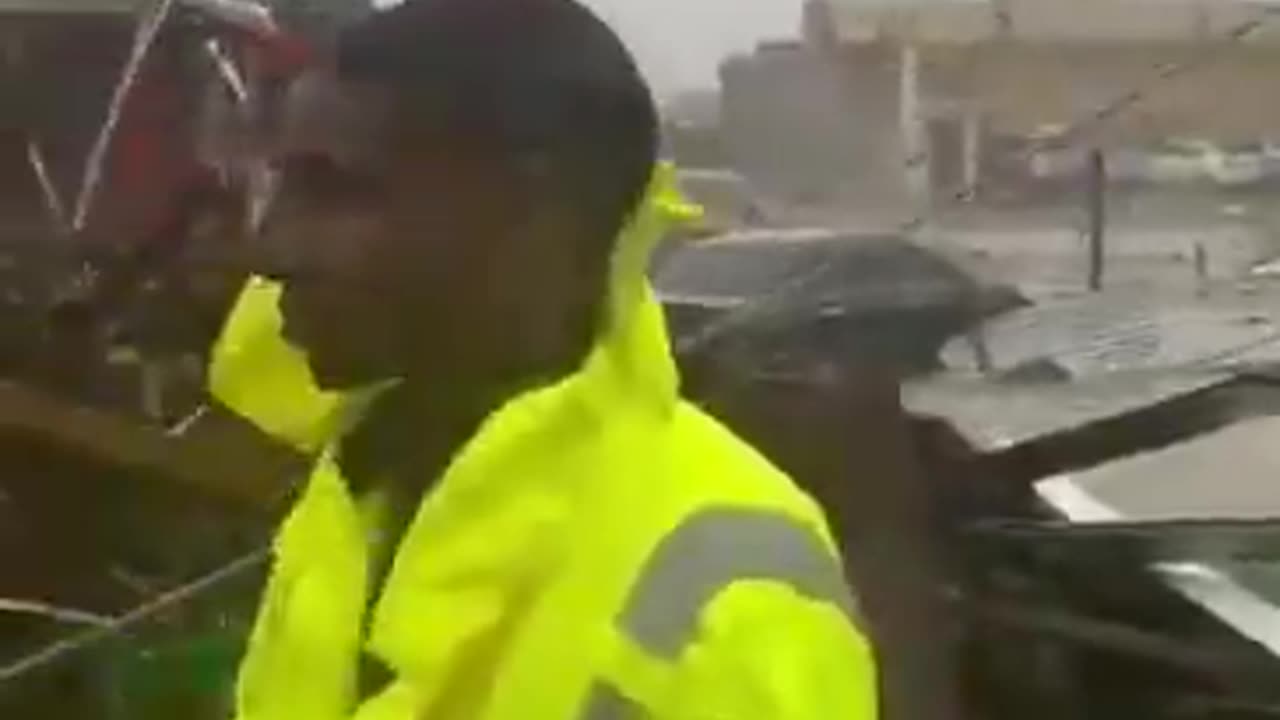 Damage caused by Hurricane Melissa in Black River, Jamaica.