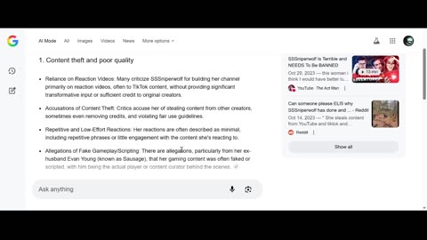 I ask an AI why SSSniperwolf is such a BITCH!