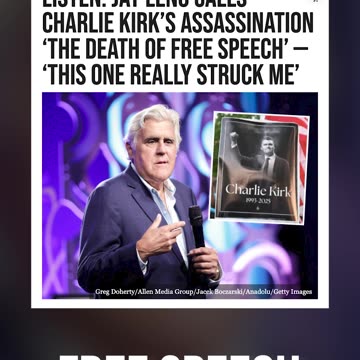 Jay Leno: Charlie Kirk’s Assassination "The Death of Free Speech"