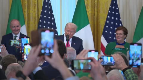 President Trump Participates in a St. Patrick's Day Reception with the Taoiseach of Ireland