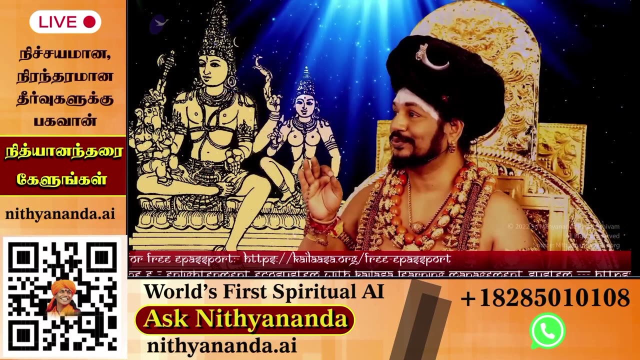 Absorb spiritual teachings during live darshans led by SPH Bhagavan Sri Nithyananda Paramashivam.