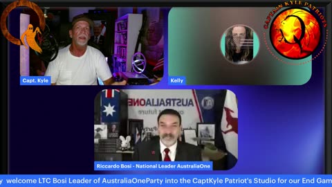 Capt Kyle & Kelly resume our biweekly Round Table w Australia Party's leader LTC Riccardo Bosi!