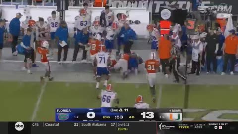 US Sports Football Feat. Florida vs #4 Miami Highlights