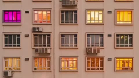 Light shines into the window