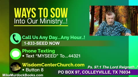 Re-Air: Welcome To Wisdom World With Mike Murdock..!!!