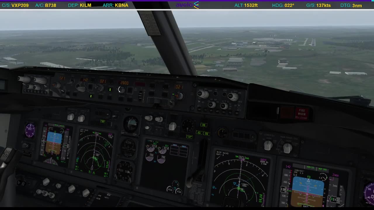 Landing in Nashville (KBNA)