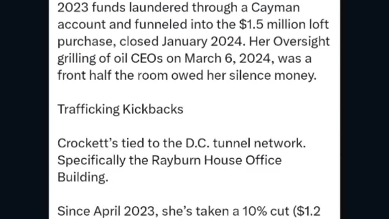 Jasmine Crockett you are a thief and a liar and a racist