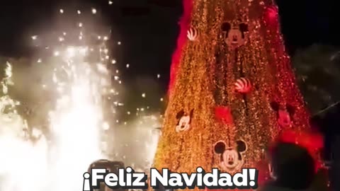 Árbol de Navidad se incendia en plena celebración