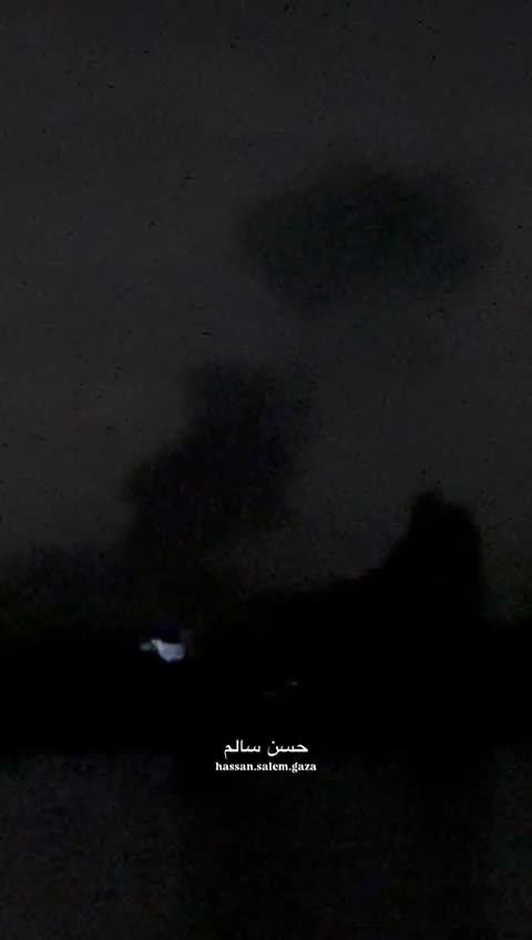 Israeli army blowing up armored vehicle in northwest Gaza