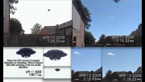 👀 A UFO was captured on video hovering silently in the sky above a residential backyard