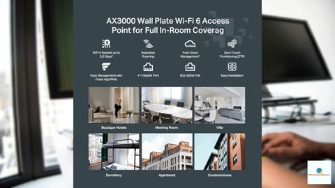 TP-Link Festa F65-Wall AX3000 Wi-Fi 6 in-Wall Wireless Gigabit Access Point MU-MIMO, Beamf