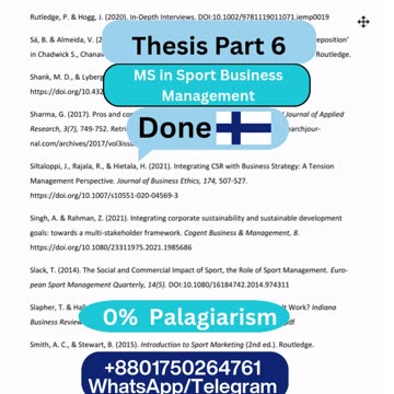 Student Work (Thesis ) | Part 6 JAMK MSc Sport Business| Thesis Sport Defense Highlights