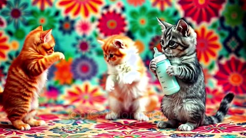 Dudi dudi dum dum baby cats dancing