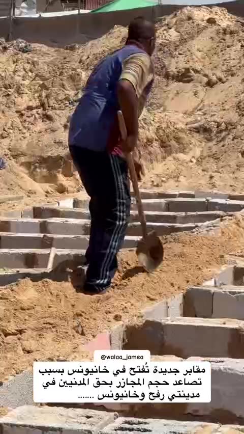 “In Khan Younis, southern Gaza Strip, families are forced to prepare new graves every new day“