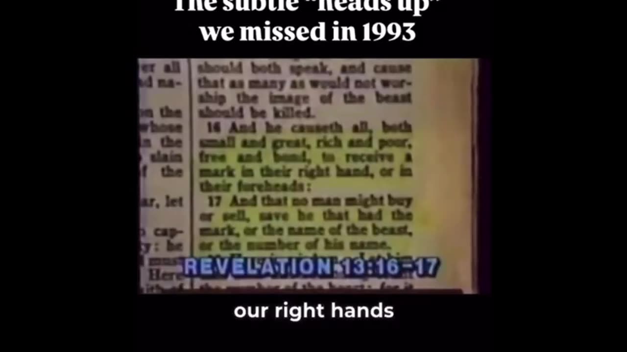 The Subtle 'HEADS UP' we received back in 1993