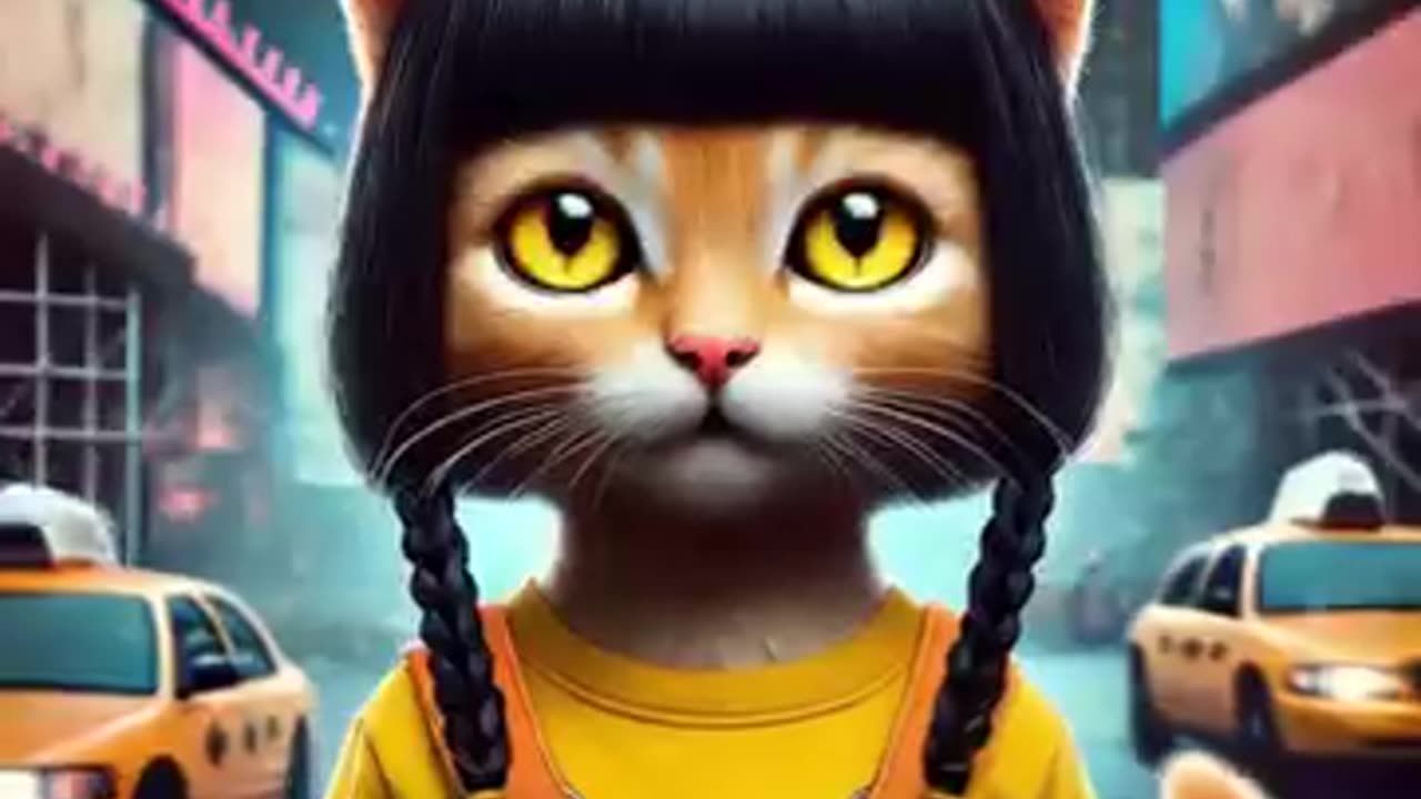 Cute cat Became a Squid Game Doll #cat #cartoon #funny