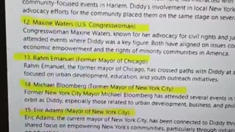 Leaked List from Diddy’s Wild Parties