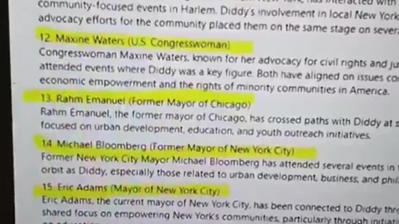 Leaked List from Diddy’s Wild Parties