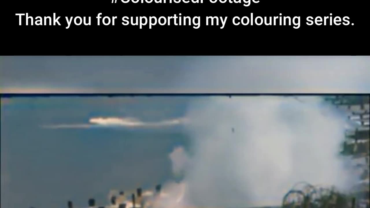 Bouncing Bomb Nearly Hits Cameraman #ColourisedHistory