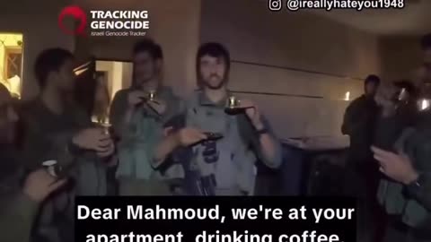 MOCK TEA TIME IN THE HOME OF DISPLACED / MURDERED PALESTINIANS IN GAZA