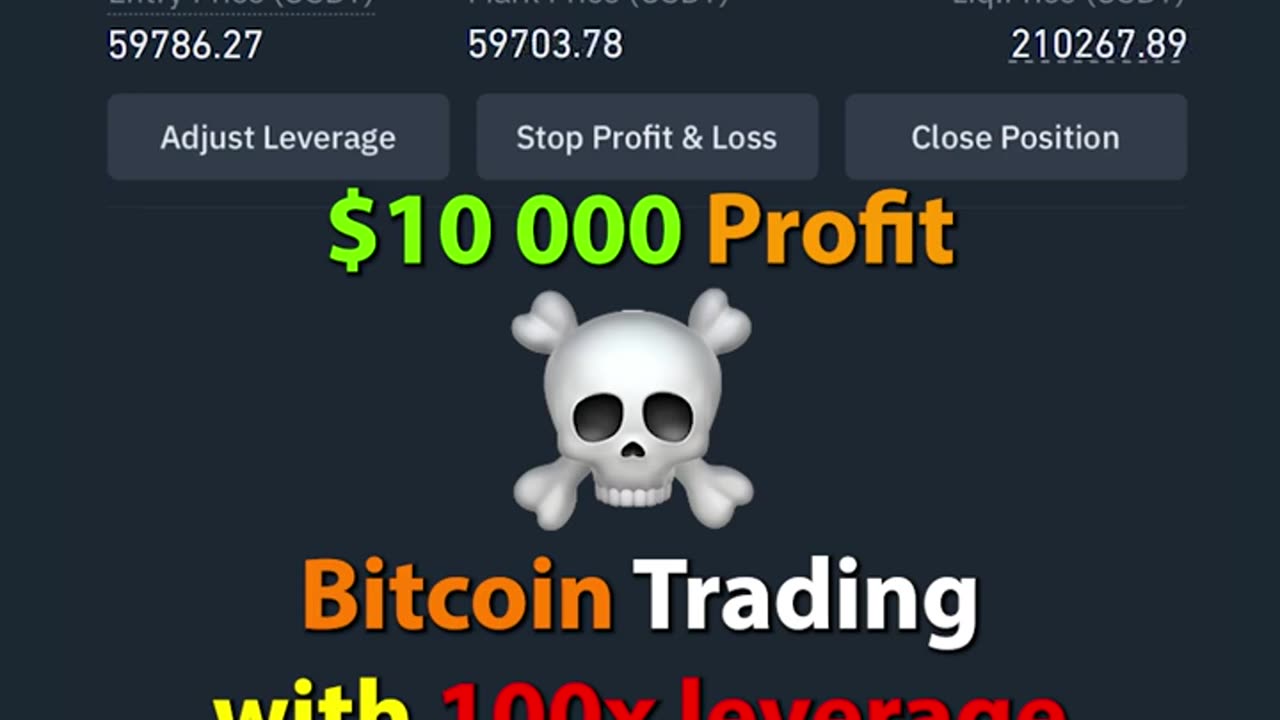 Bitcoin trading with 100x leverage on binance futures #shorts #bitcoin #crypto #trading #bitcoin