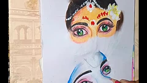 Radhe easy drawing and beautifull