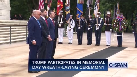 POTUS, VP & SecDef participate in a wreath-laying at Arlington National Cemetery