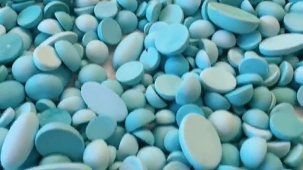 250410-4 Carefully selected natural raw - ore turquoise is made into cabochons