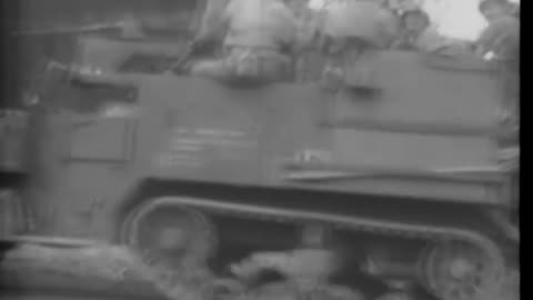 HALF-TRACK AND TANK... - HALF-TRACK AND TANKS ON THE MOVE, CANISY AND MARIGNY, FRANCE - 111-adc-1672