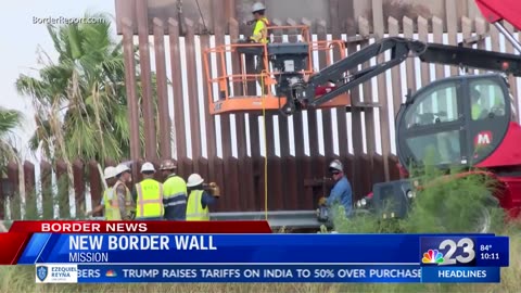 🚨 New Border Wall is going up in the Rio Grande Valley. Promises Made.