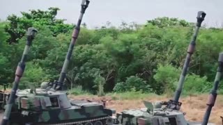 Taiwanese Coastal Artillery Training for a Ground Invasion by China