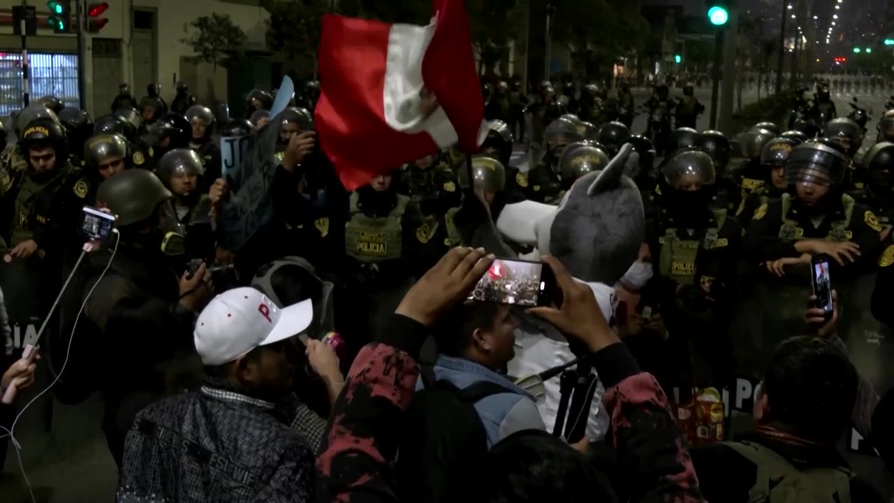 Protesters rally against Peru's government, clash with police