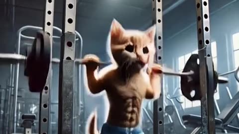 Kitten training to become strong! Miau Miau...