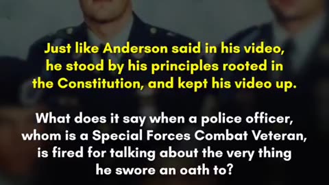 Police Officer Fired for telling the truth and defending the Constitution.