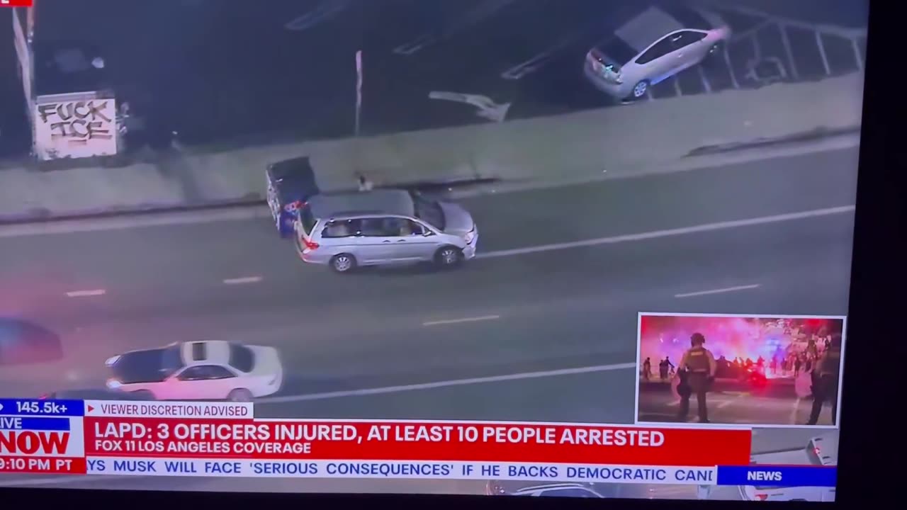 🚨BREAKING_ Erratic Driver in downtown LA goes crazy