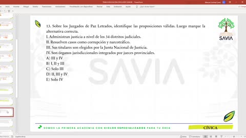 SAVIA REPASO 2025 - 2 | Semana 09 | Cívica