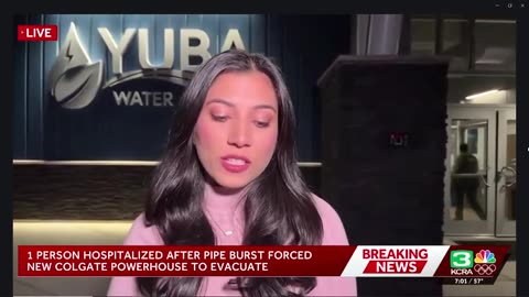 Pipe failure at New Colgate Powerhouse in Yuba County, California