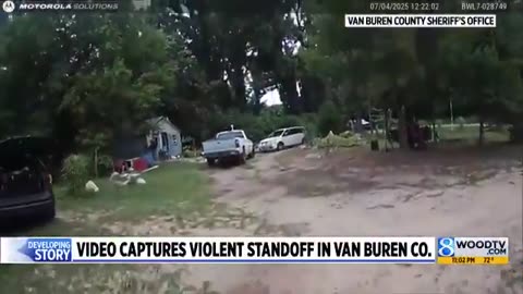 WILD VIDEO! Wanted fugitive throws pipe bombs at Michigan deputies during search