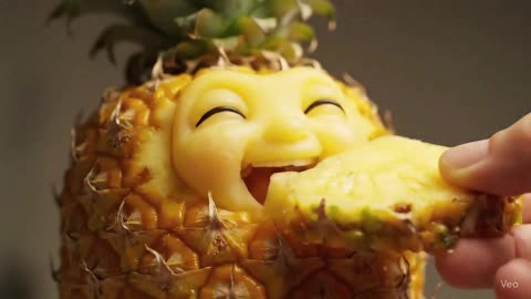 Adorable AI Fruit Eats Fruit — Cute & Funny Animation