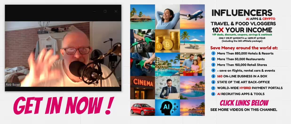 SAVE CLUB - INFLUENCERS, TRAVEL & FOOD VLOGGERS 10X YOUR INCOME (teaser 002) TOP TEAM ROB BUSER